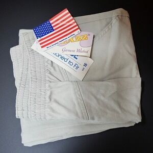 Vintage 90s Pizzazz High Waisted Mom Jeans Straw Beige Tapered Leg‎ NWT Size 16